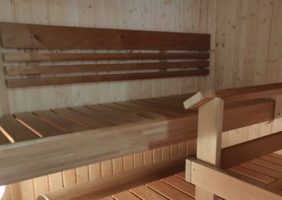 Uusi sauna saunaremontin jälkeen.